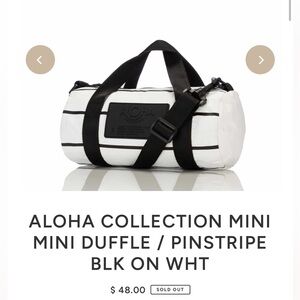 ALOHA Collection Black and White Mini Duffle